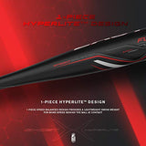 EASTON Ghost X Hyperlite -12 USSSA Senior League Baseball Bat, 2019 One-Piece Composite with EXACT Carbon, Speed End Cap and Lizard Skin Grip, 2 3/4