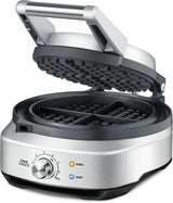 Brushed Stainless Steel Waffle Maker with No-Mess Design, Breville BWM520XL