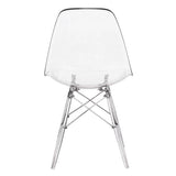 Dover Molded Side Chairs with Acrylic Bases, Set of 4, Clear