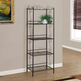 70-Inch Monarch Etagere Bookcase with Copper Metal Frame