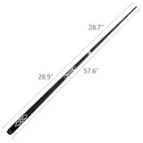 58-Inch Fiberglass and Graphite Composite Billiard Pool Cue Stick, Available in 18oz, 19oz, 20oz or 21oz Weights