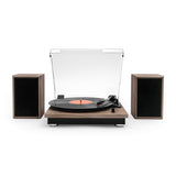 Victrola The Quincy 6-in-1 Bluetooth Record Player & Multimedia Center with 3-Speed Turntable, CD & Cassette Player, AM/FM Radio, Built-In Speakers and Wireless Music Streaming, Natural