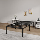 14-Inch Full Platform Bed Frame, Heavy-Duty Metal Mattress Foundation with Underbed Storage, No Box Spring Required, Easy Assembly and Noise-Free Support