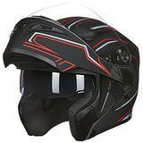 ILM Model 902 Modular Motorcycle Helmet with Flip-Up Full-Face Design, Dual Visors, DOT Certification, and 6 Colors