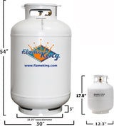 Flame King 420LB ASME Vertical Propane Tank in White