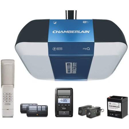 Chamberlain Group B1381 Smartphone-Controlled Garage Door Opener with Bright LED Lighting, Ultra-Quiet Strong Belt Drive and Batt