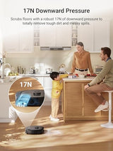 Eureka J15 Pro Ultra Robot Vacuum and Mop with Self-Emptying Base, 16,200 Pa Suction and Flex-Arm Mop, Featuring Hot Water Washing, Hot Air Drying, Anti-Tangle Technology and AI Obstacle Avoidance, Black