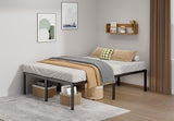 14-Inch Full Platform Bed Frame, Heavy-Duty Metal Mattress Foundation with Underbed Storage, No Box Spring Required, Easy Assembly and Noise-Free Support
